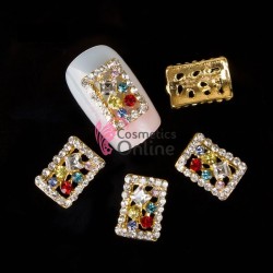 Decoratiuni 3D Metalice 140 Tablite Aurii cu Stras 